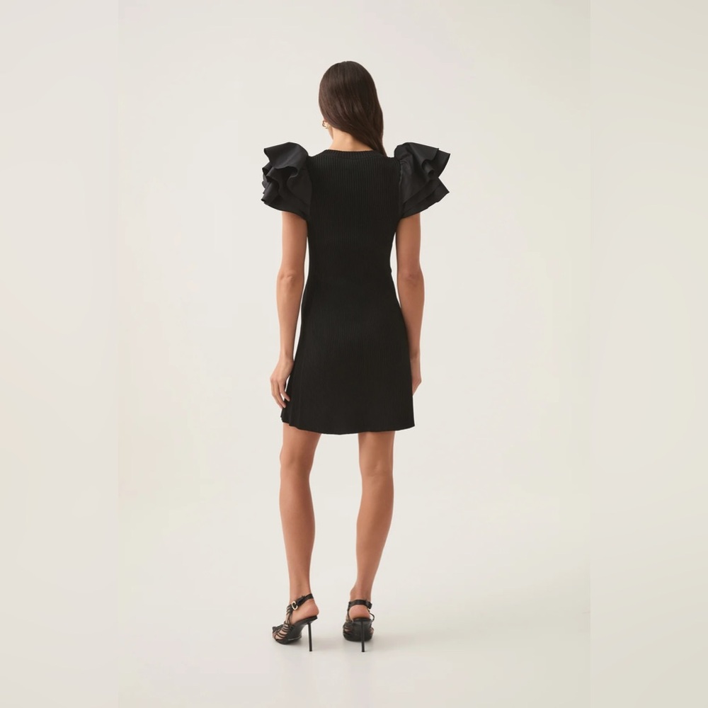 Aje. Questa Puff Mini Dress black (size small) NWT - Picture 5 of 8